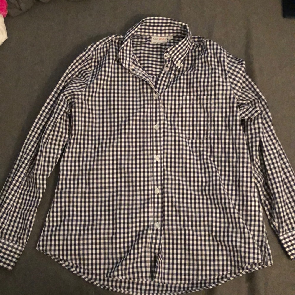 Black Plaid checkered button up